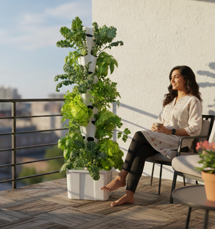 Aerobloom Atlas 40 planter Aeroponics, hydroponics Tower for home