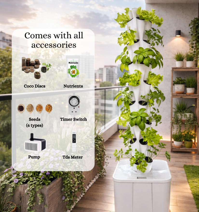 Aerobloom Atlas 40 planter Aeroponics, hydroponics Tower for home