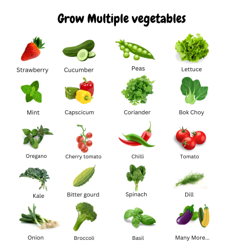 Aerobloom's Atlas 20 planter Aeroponics, Hydroponics Tower with grow lights. Compact indoor growing system.