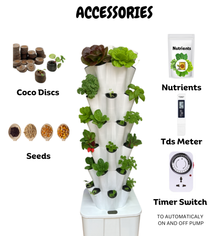 Apex 30 - Aeroponics Tower for home outdoor garden