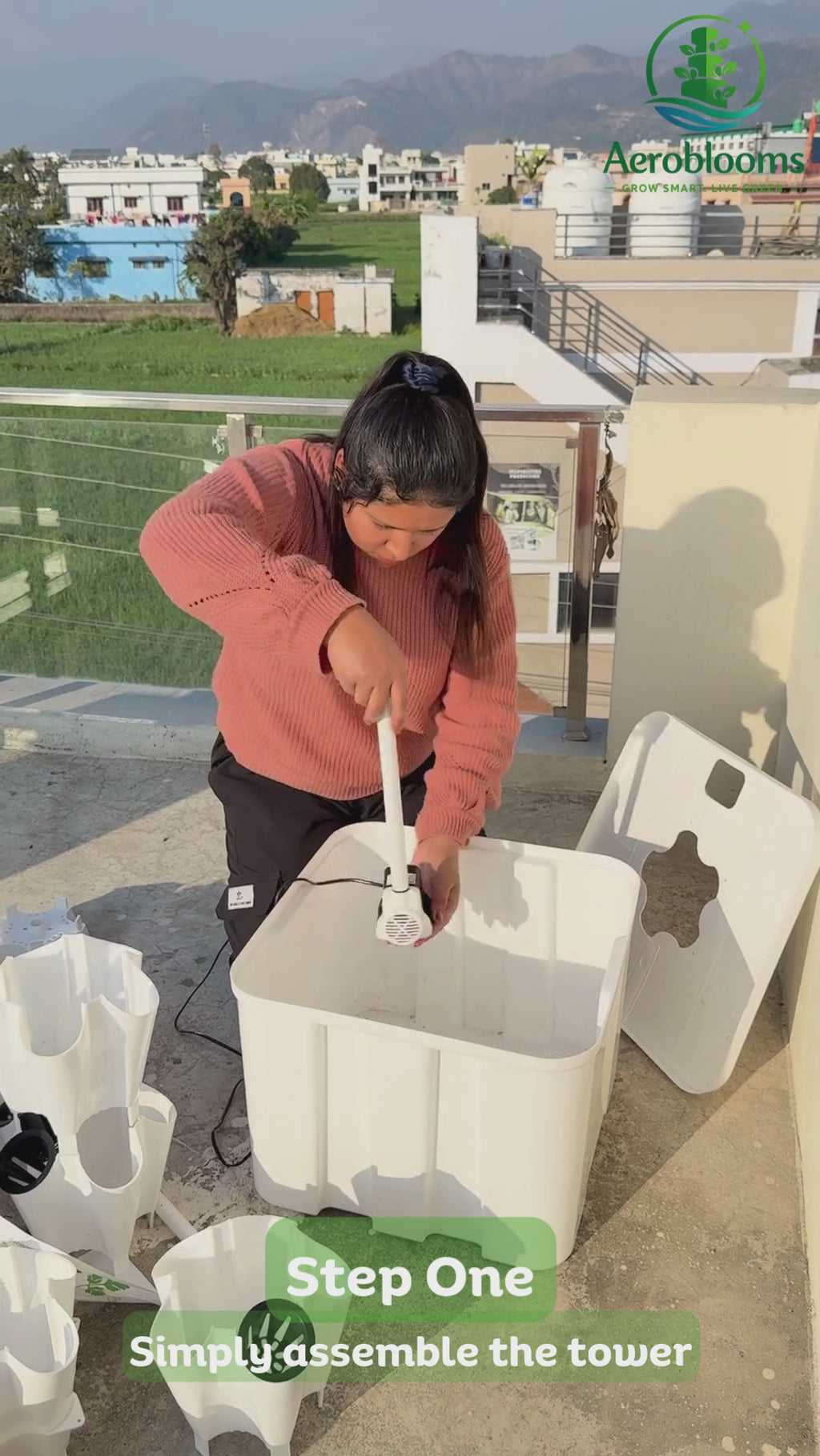 Aerobloom Atlas 40 planter Aeroponics, hydroponics Tower for home